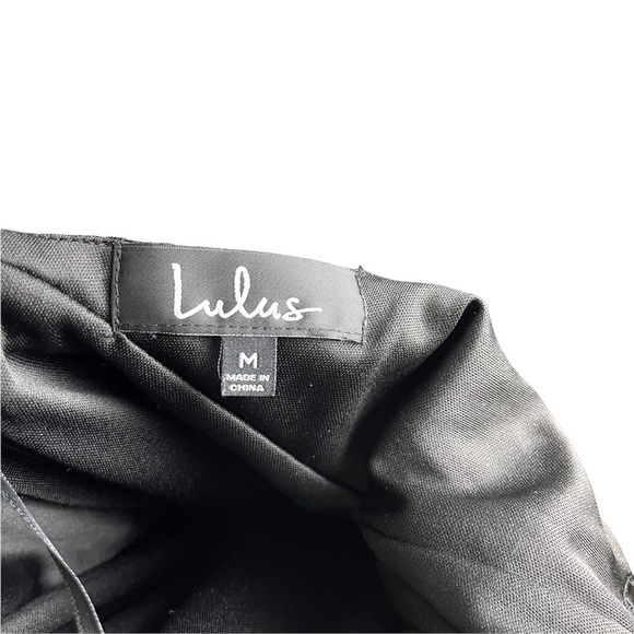 Lulu’s Lace Halter Top Mini A-Line Black Dress Size M - Picture 4 of 8